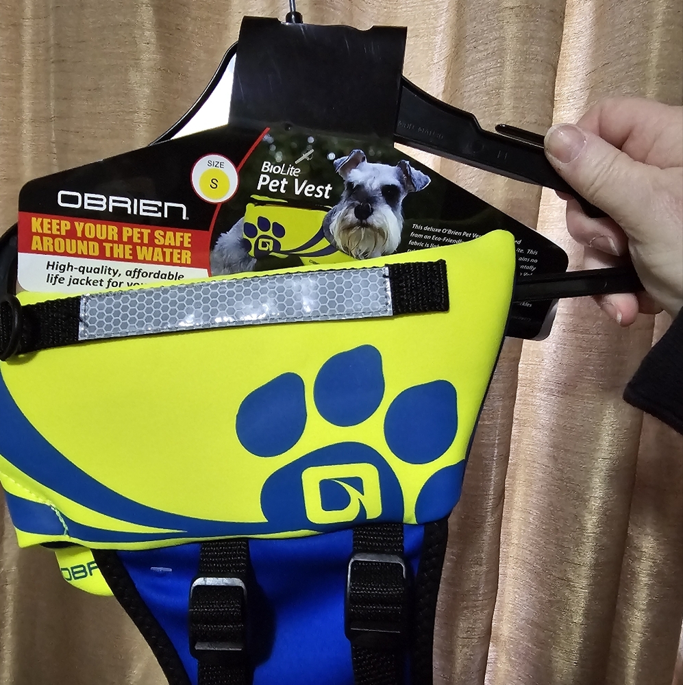 O'Brien Blue and Yellow Pet Life Vest